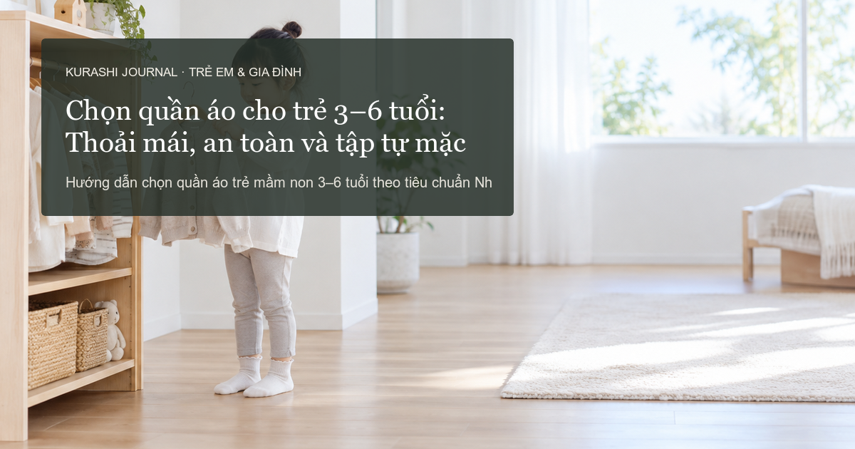 Chọn quần áo cho trẻ 3–6 tuổi: Thoải mái, an toàn và tập tự mặc