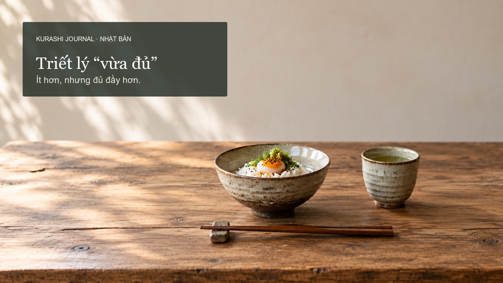 Triết lý "vừa đủ" và niềm vui của việc chọn ít